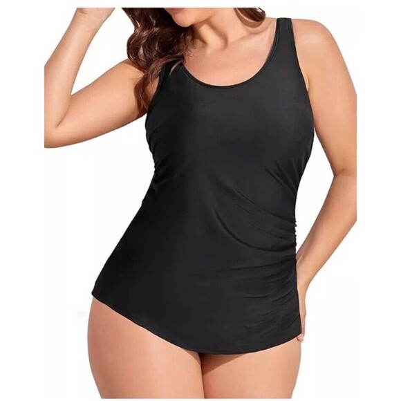 Holipick Swimsuit Plus Size 26W Sarong One Piece Women Tummy Control Bathing - Picture 1 of 12